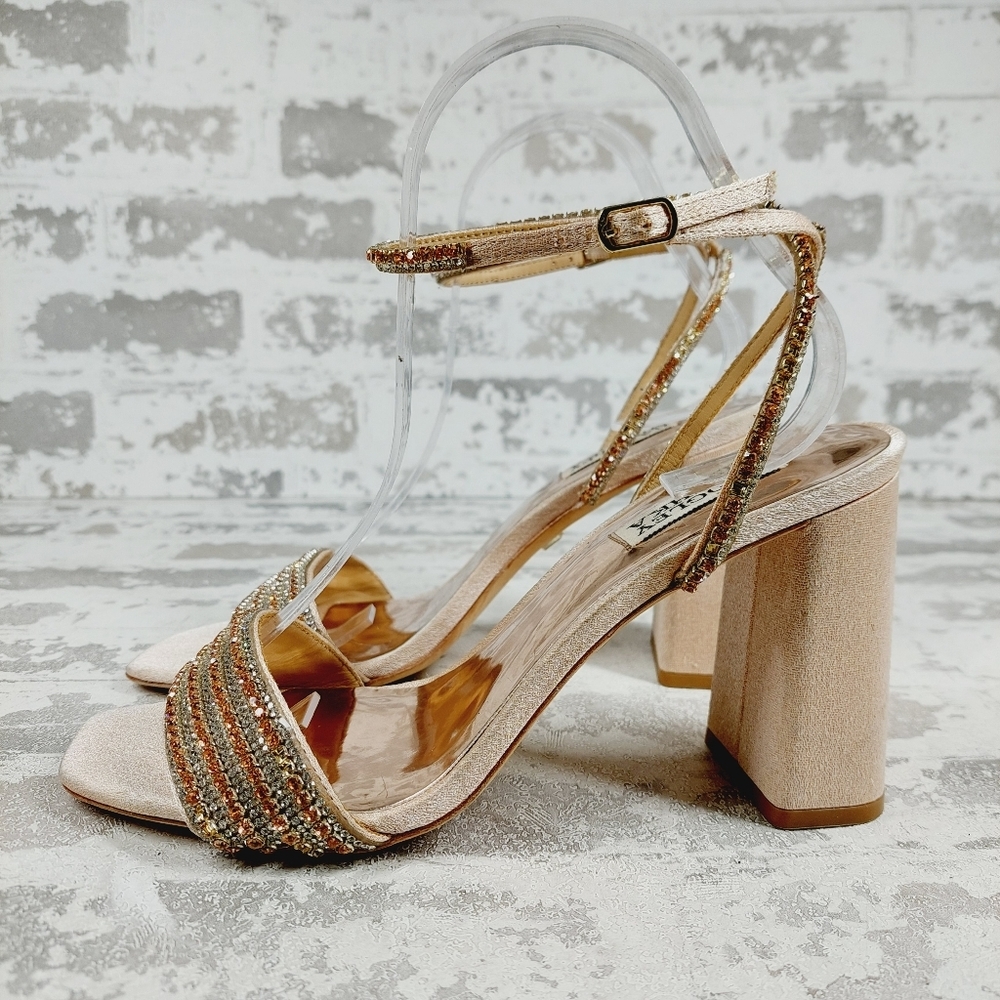 Badgley Mischka Becca Strappy Block Heel T488